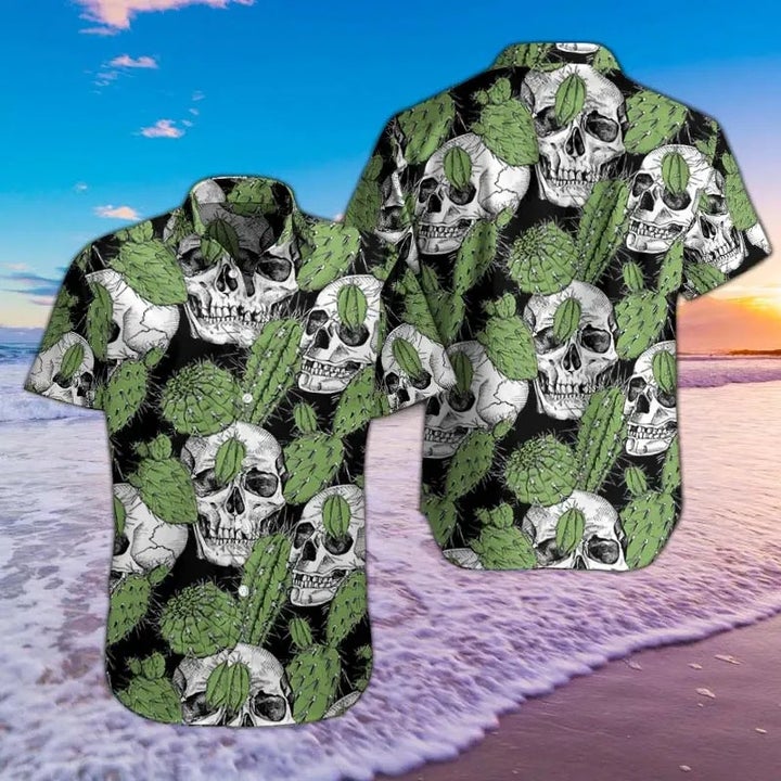 Skull Cactus Hawaiian Shirt – Saleoff 230122
