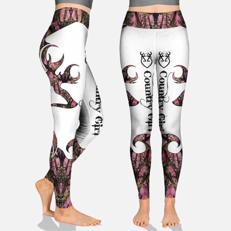 Hunting country girl all over printed hoodie and leggings