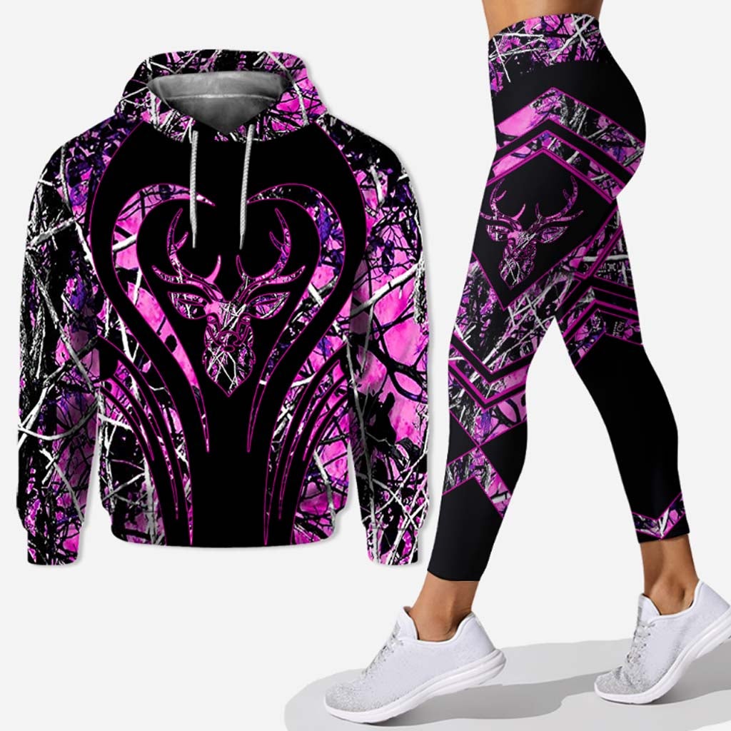 Hunting girl all over printed hoodie and leggings – Saleoff 250122