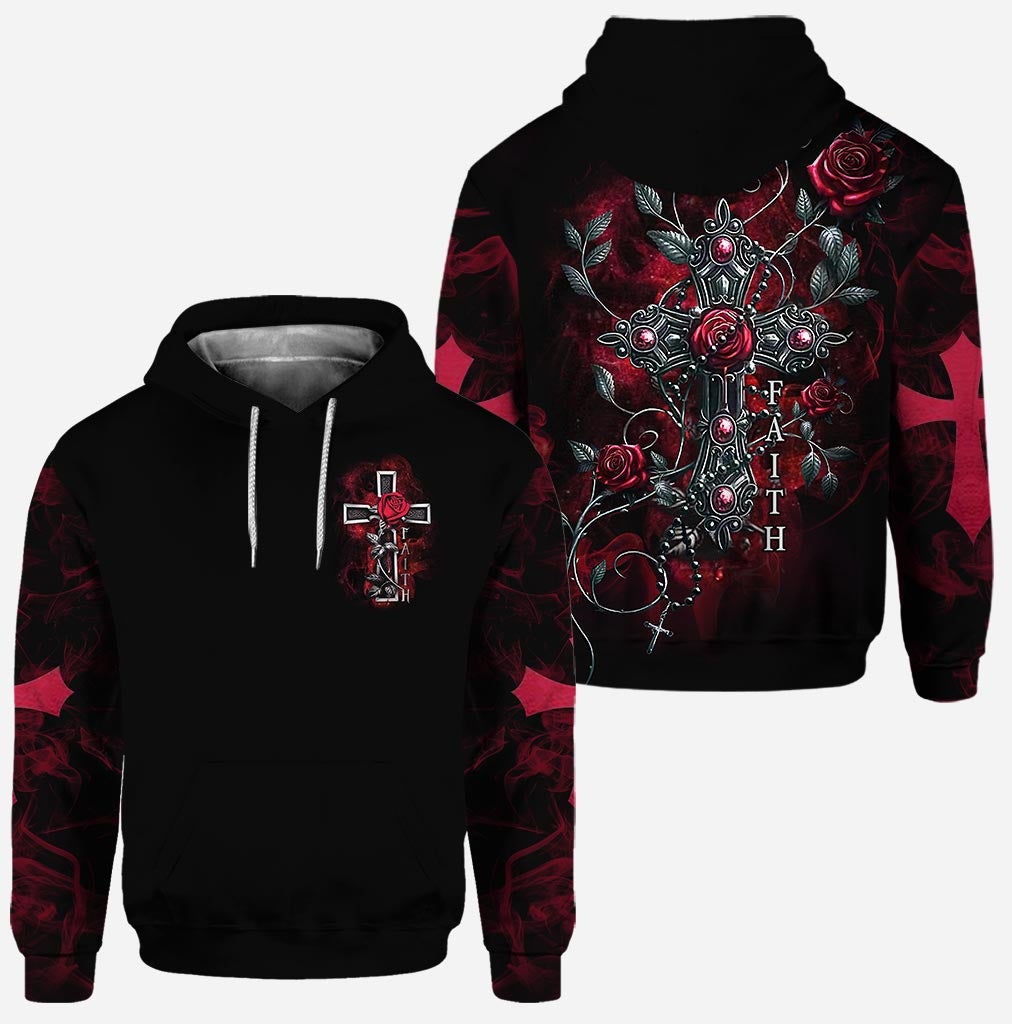 Faith christian all over printed hoodie and leggings