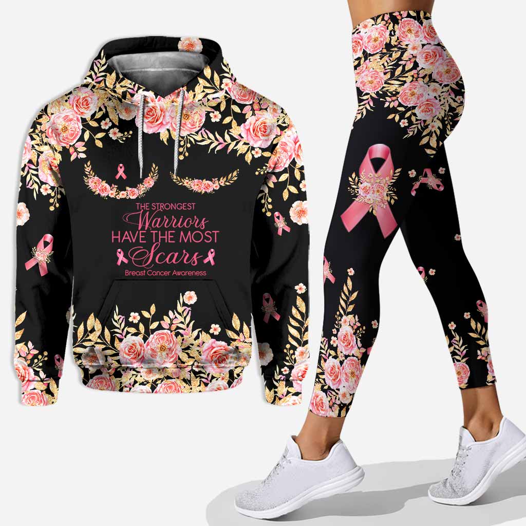 Breast cancer awareness scars all over printed hoodie and leggings – Saleoff 250122