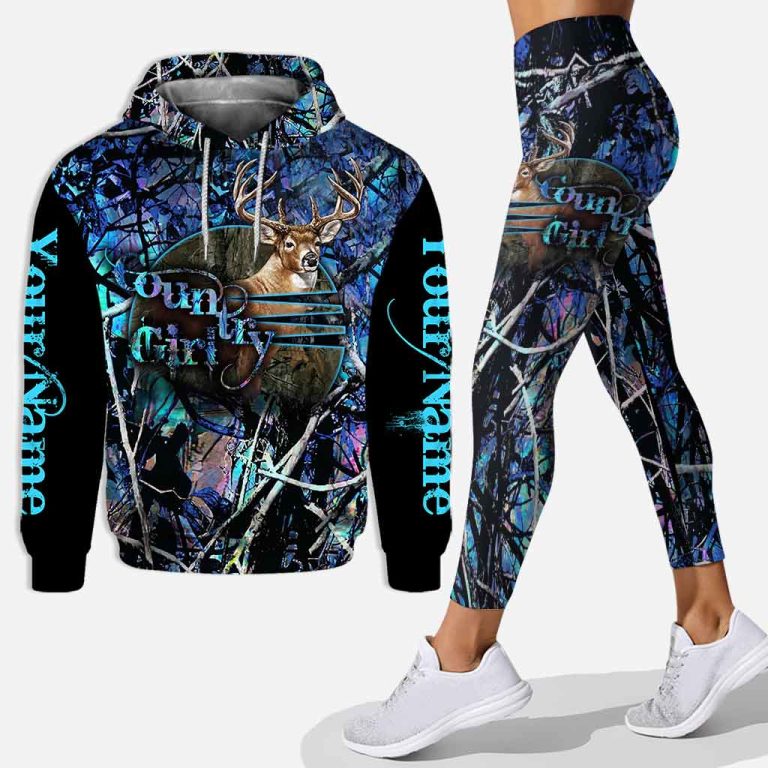 Country girl hunting personalized all over printed hoodie and leggings