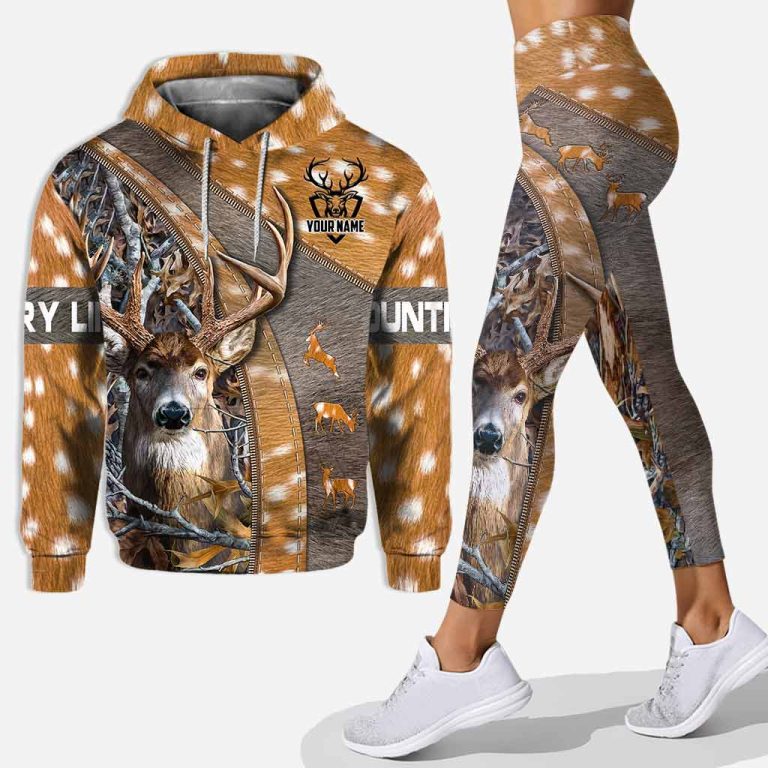 Country life hunting personalized all over printed hoodie and leggings