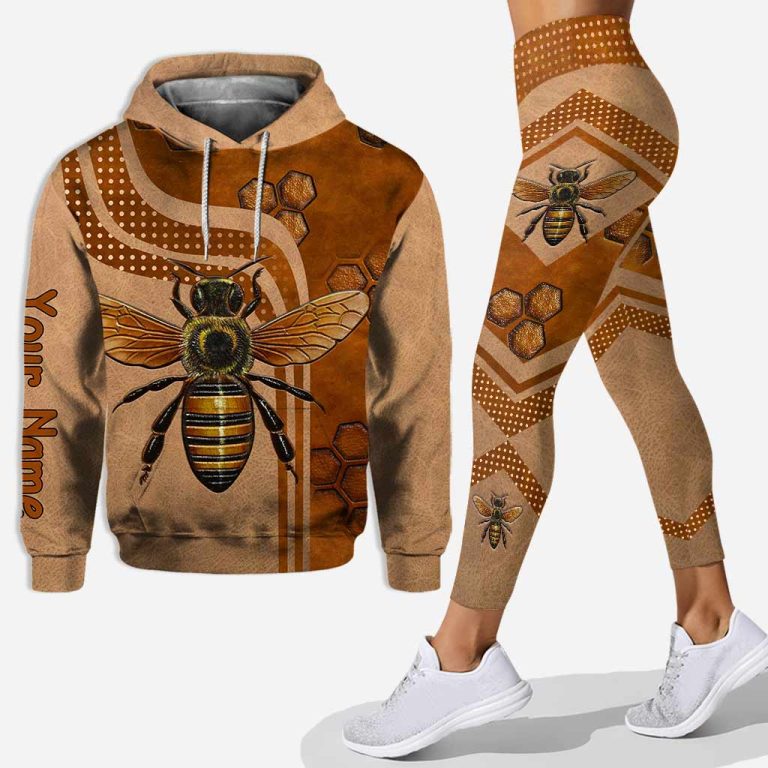 Queen bee personalized all over printed hoodie and leggings