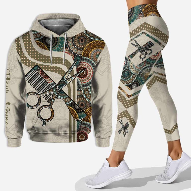 The Hair Hustler personalized all over printed hoodie and leggings