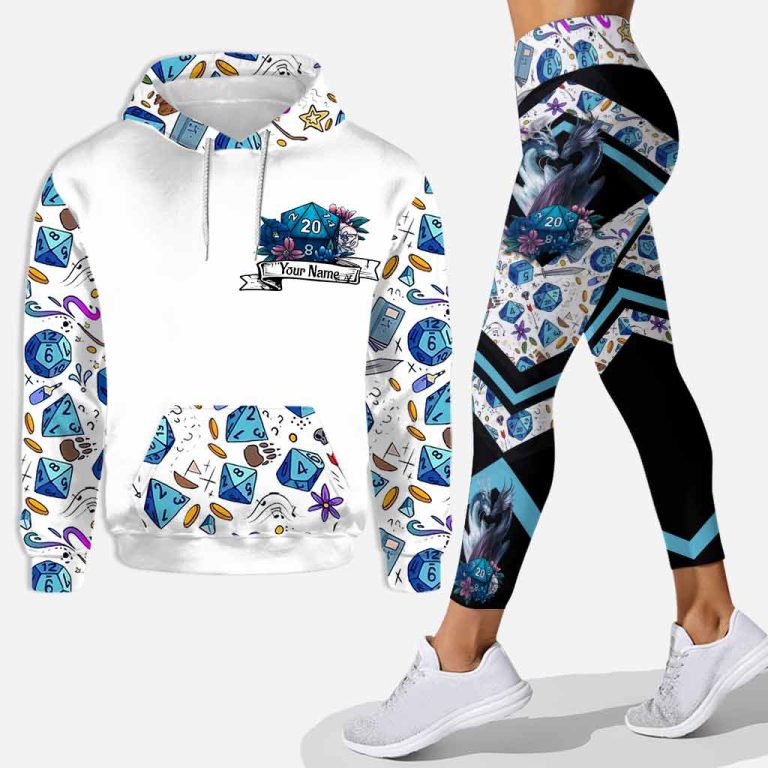 There are 20 sides to every story RPG personalized all over printed hoodie and leggings