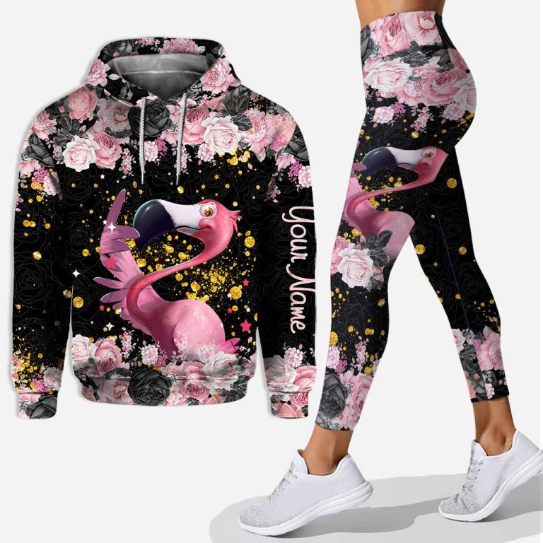 Flamingo rock paper scissors personalized all over printed hoodie and leggings