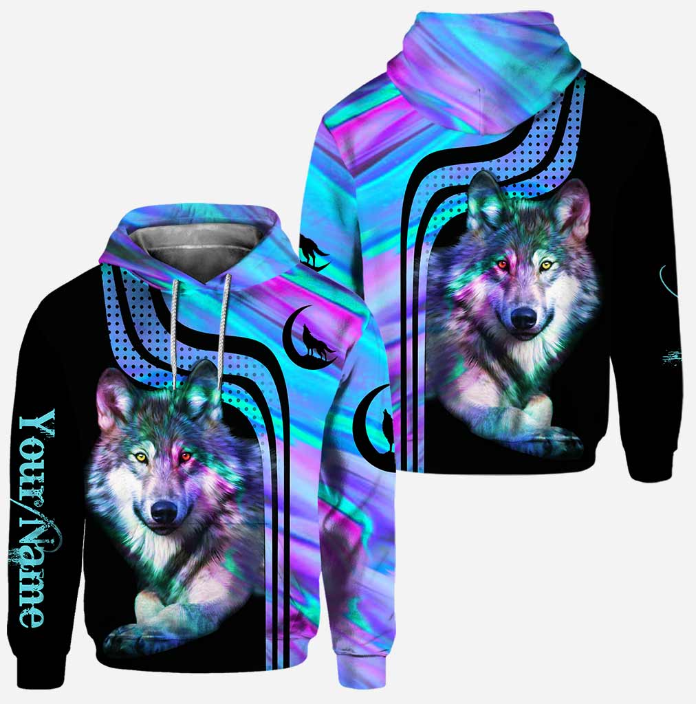 Wolf wild life personalized all over printed hoodie and leggings