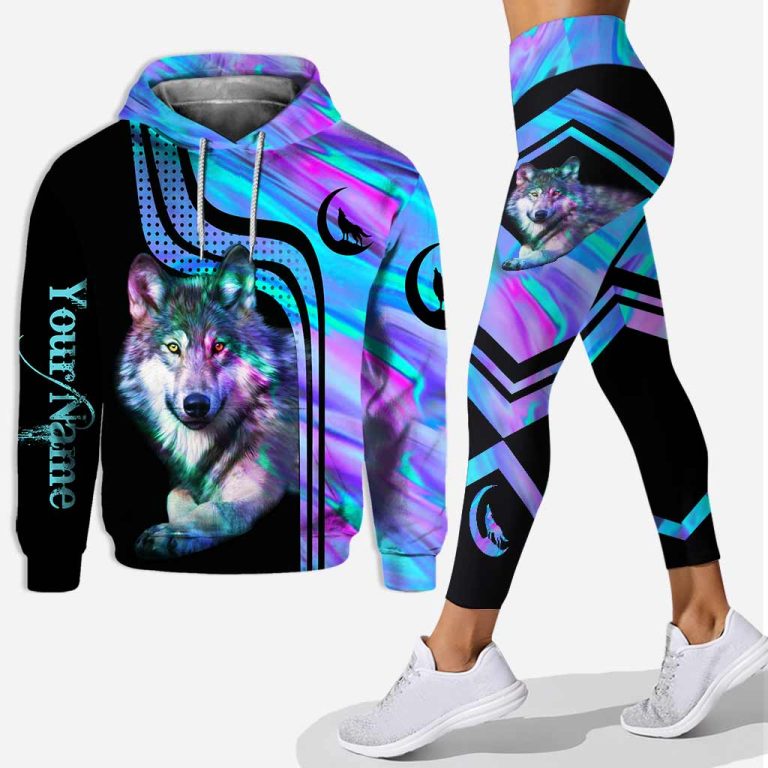 Wolf wild life personalized all over printed hoodie and leggings