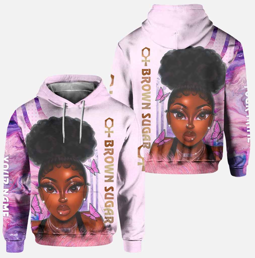 Brown sugar African American personalized all over printed hoodie and leggings