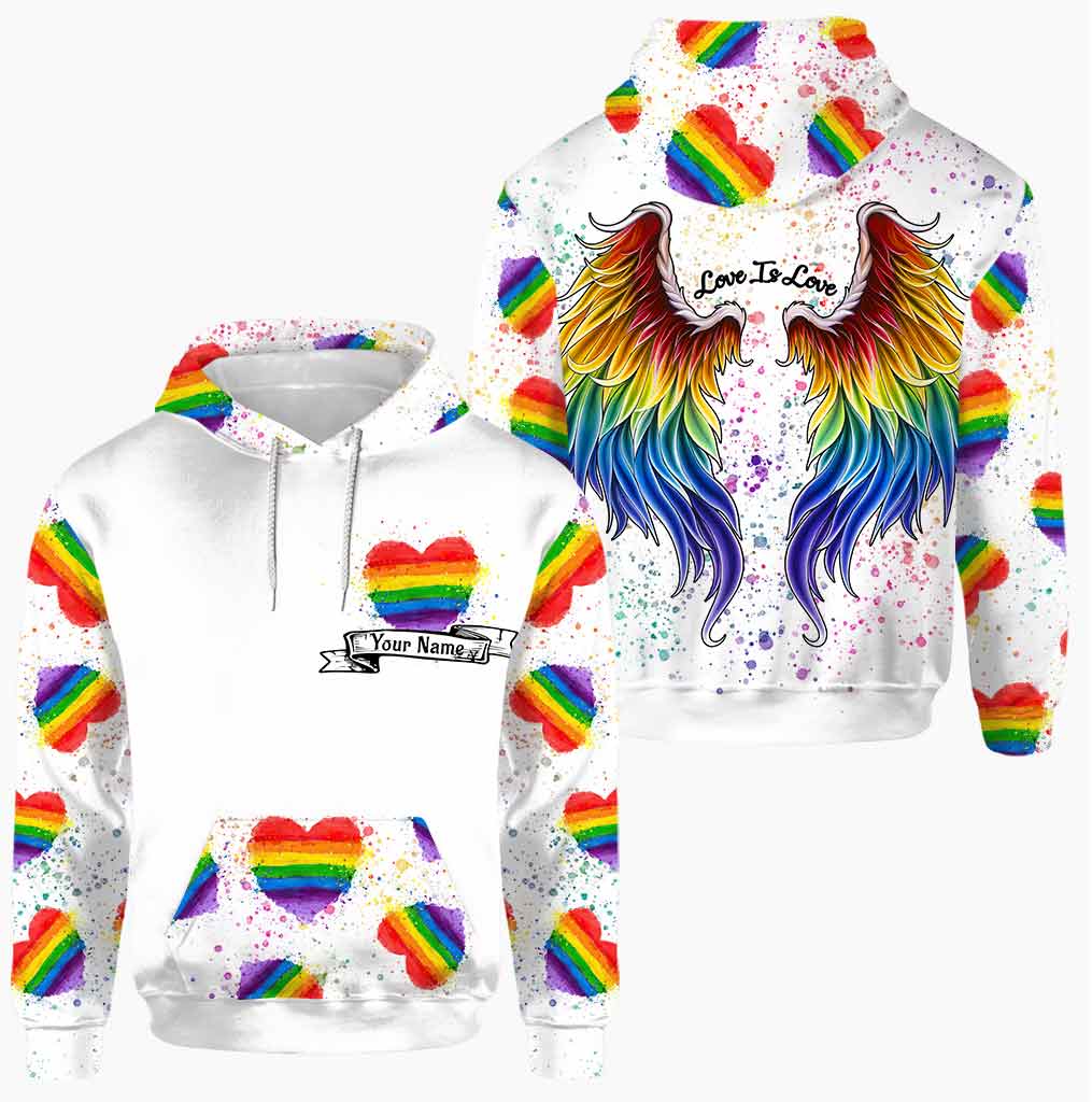 LGBT Love is love personalized all over printed hoodie and leggings