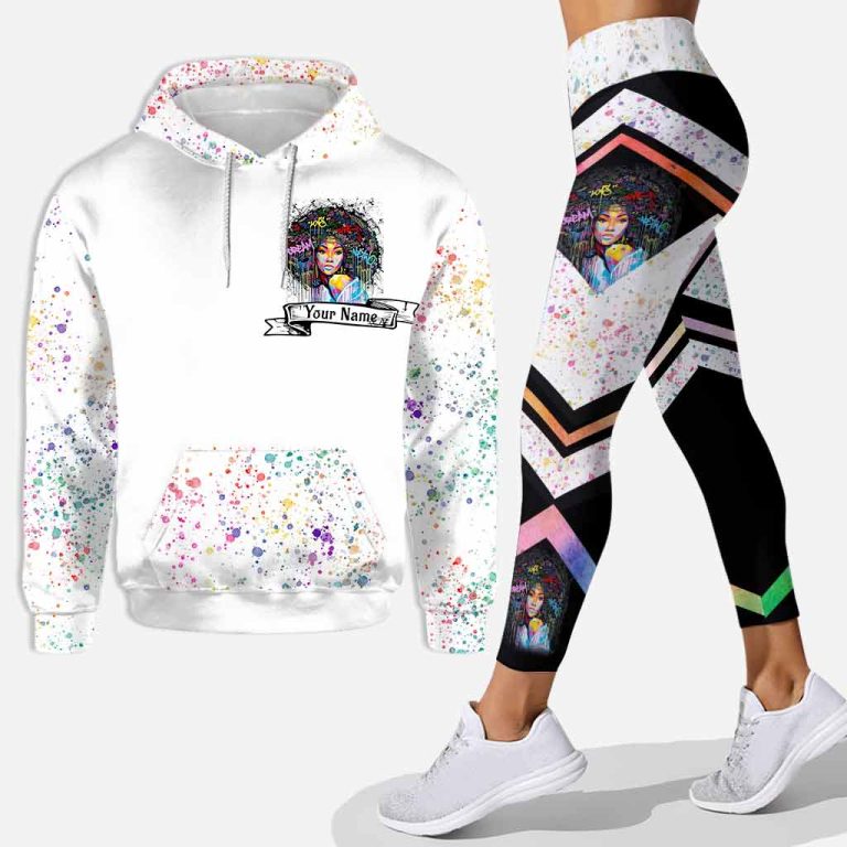 Black women are dope African American personalized all over printed hoodie and leggings