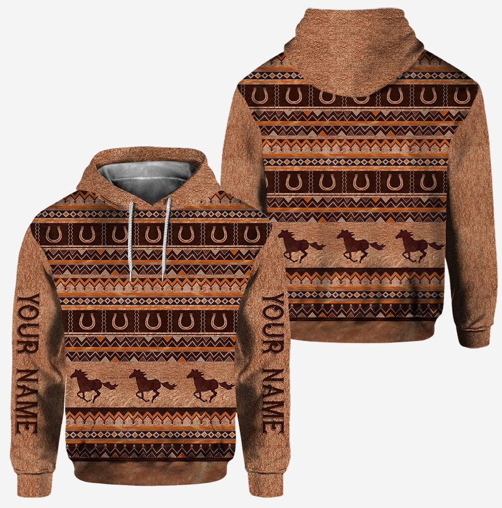 Wild horse tribal pattern personalized all over printed hoodie and leggings