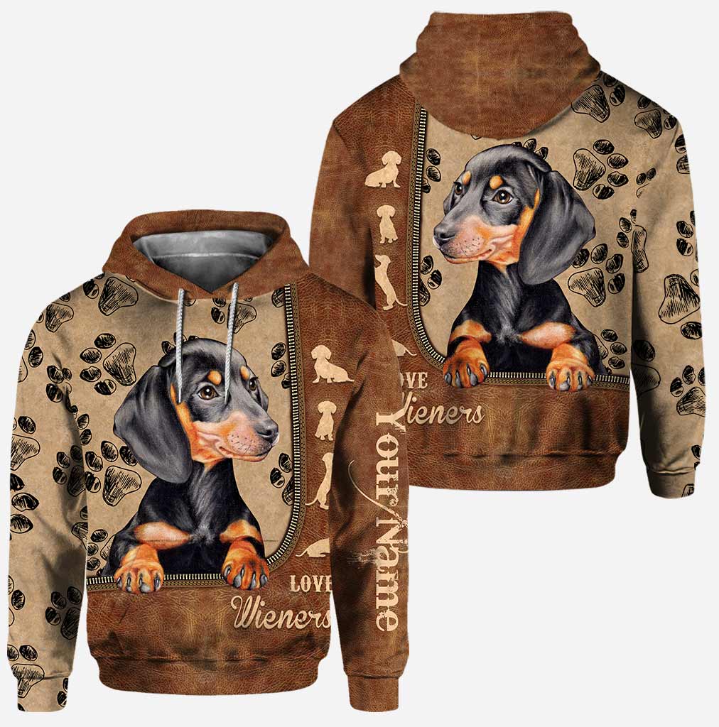 Love wieners personalized all over printed hoodie and leggings