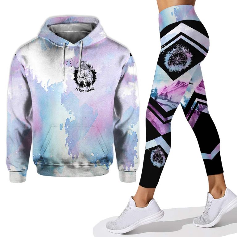 Hiking wander woman personalized all over printed hoodie and leggings
