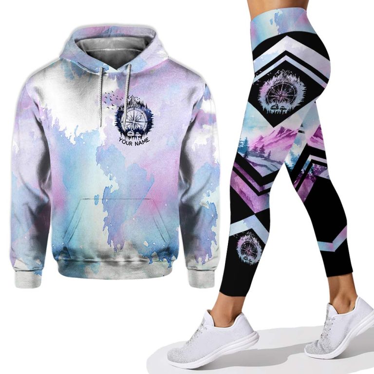 Camping wander woman personalized all over printed hoodie and leggings