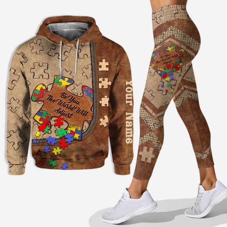 Be you autism awareness personalized all over printed hoodie and leggings
