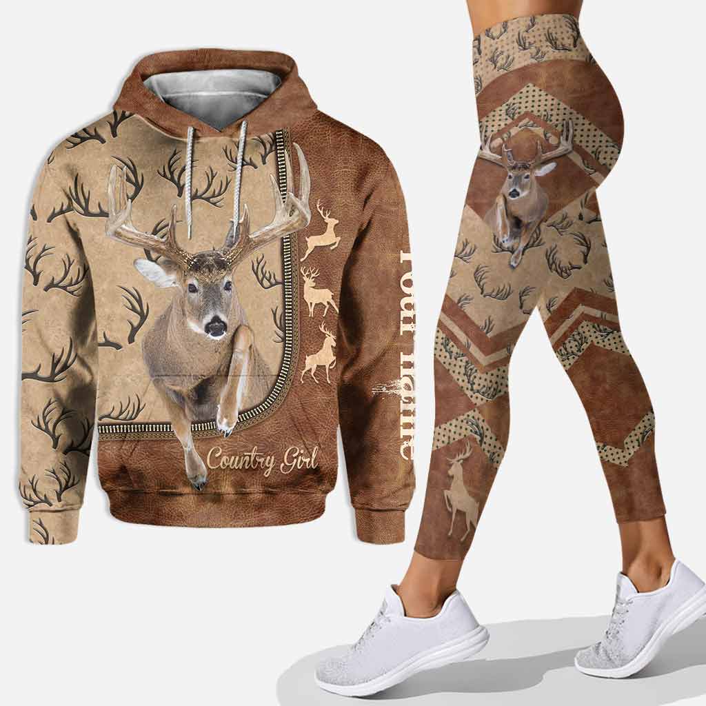 Hunting country girl personalized all over printed hoodie and leggings – Saleoff 270122