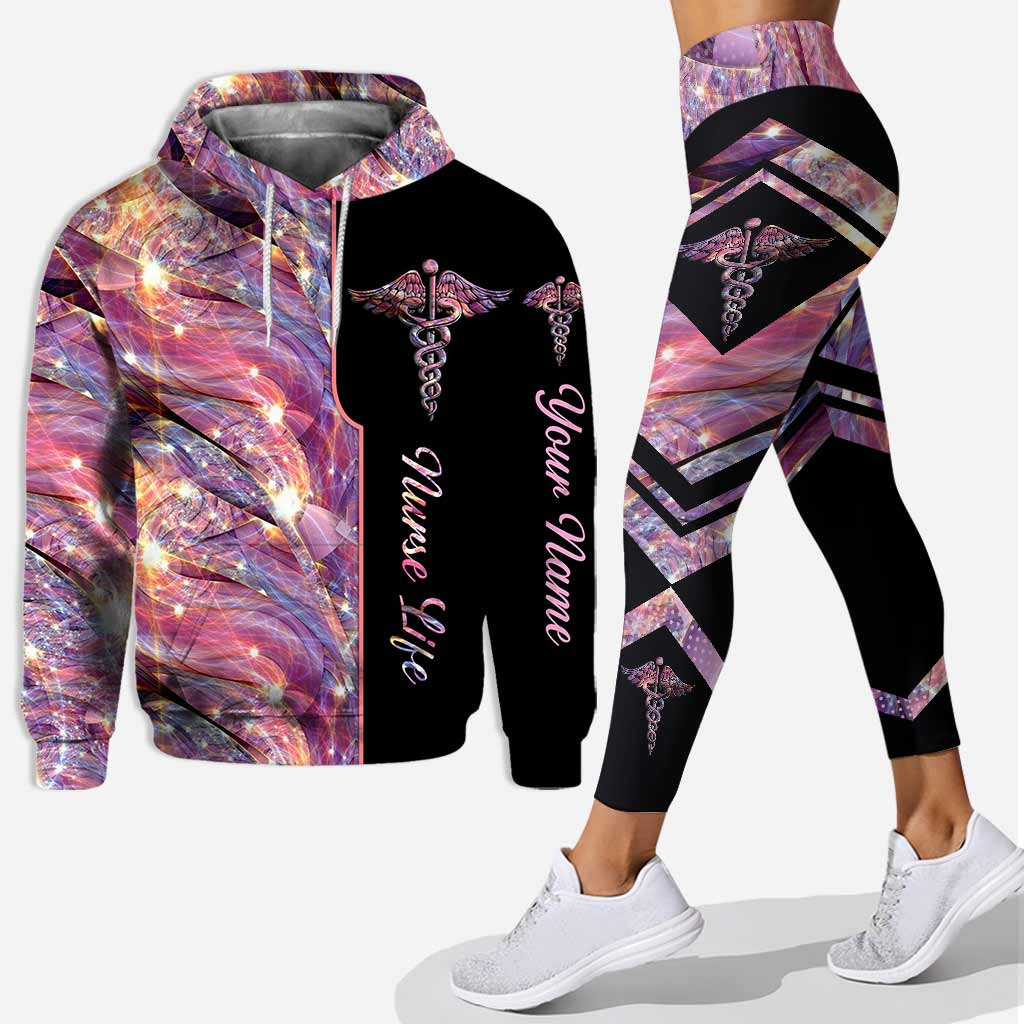 Nurse life personalized all over printed hoodie and leggings