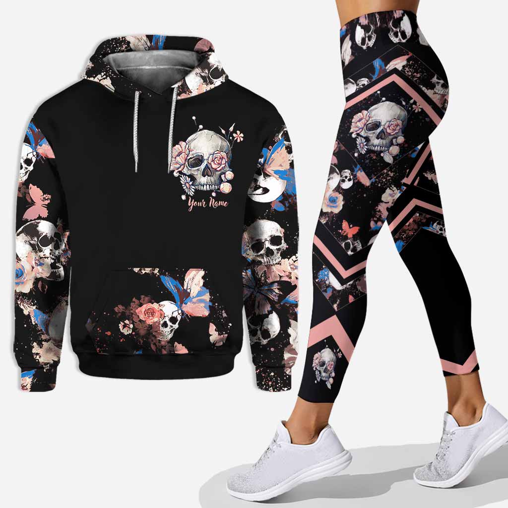 Skull May girl with tattoos personalized all over printed hoodie and leggings – Saleoff 270122