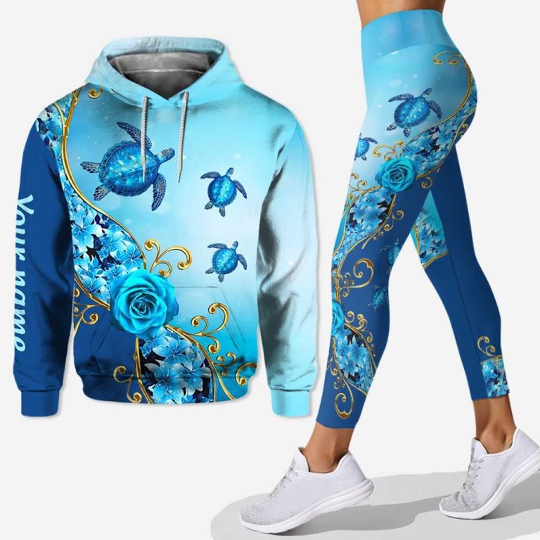 Love turtles personalized all over printed hoodie and leggings