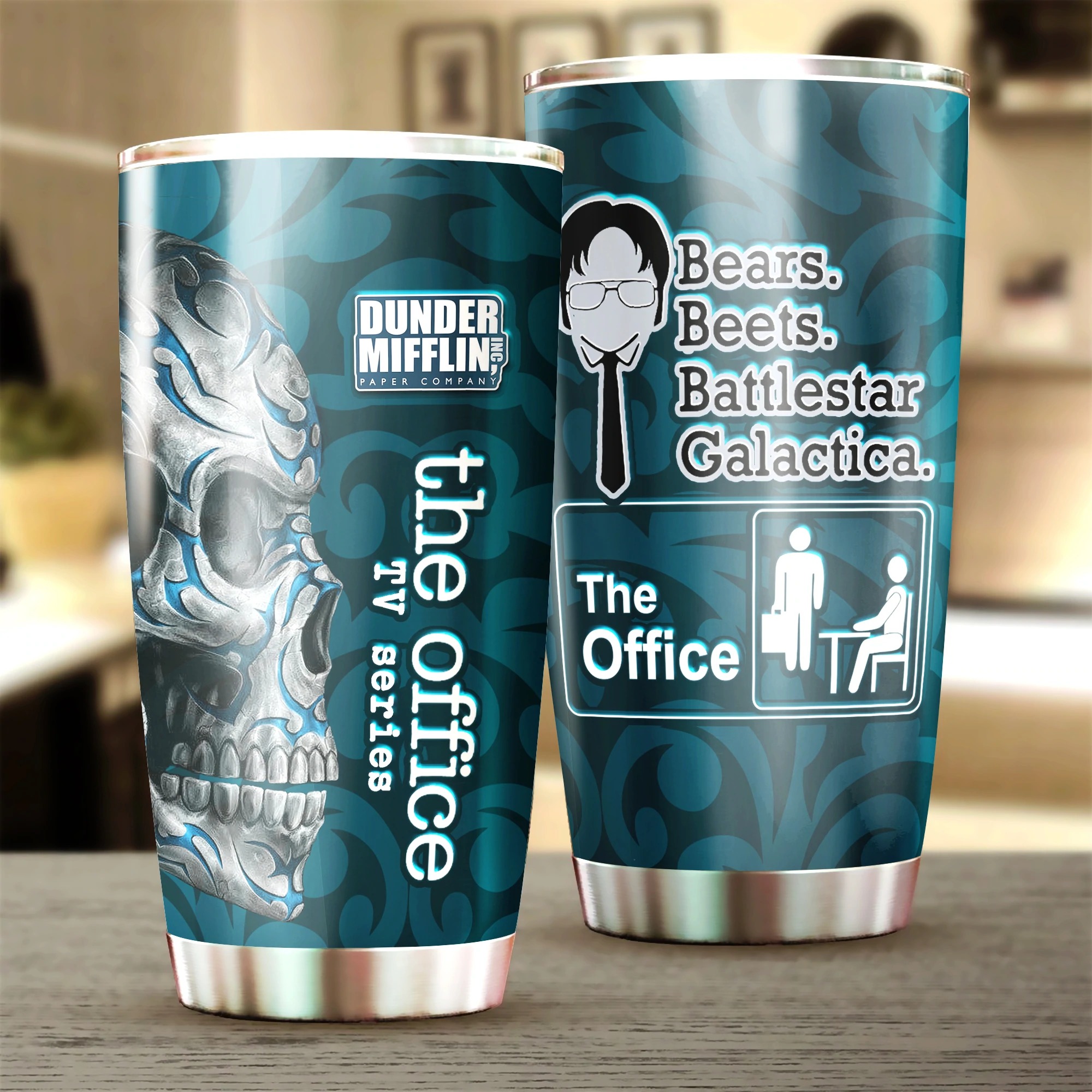 The Office Mug Skull Version Dwight Schrute Tumbler Cup