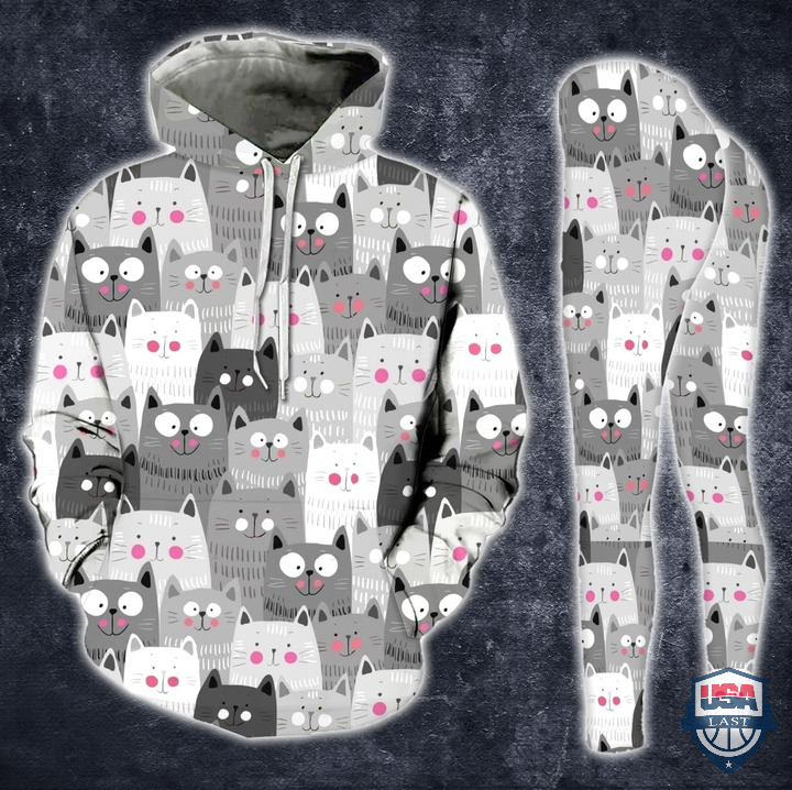 Cats Pattern All Over Printed Hoodie And Legging – Hothot 040122