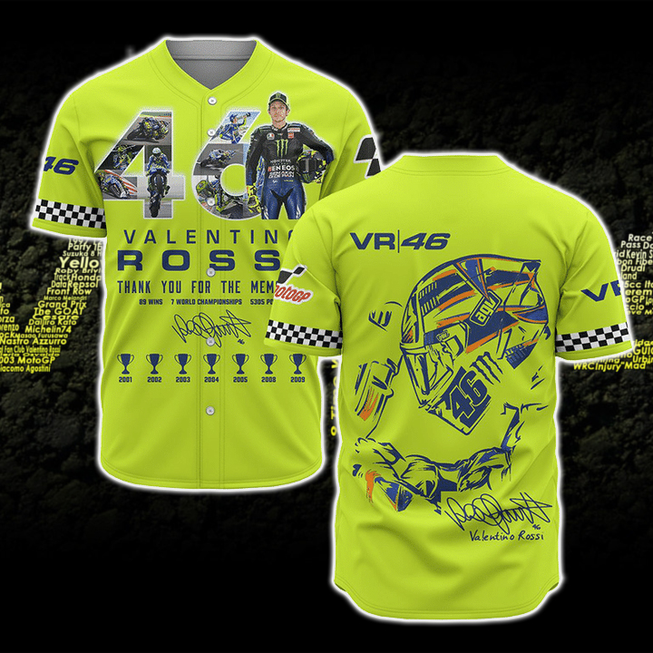 Valentino Rossi Vr46 Baseball Jersey – Hothot 280122