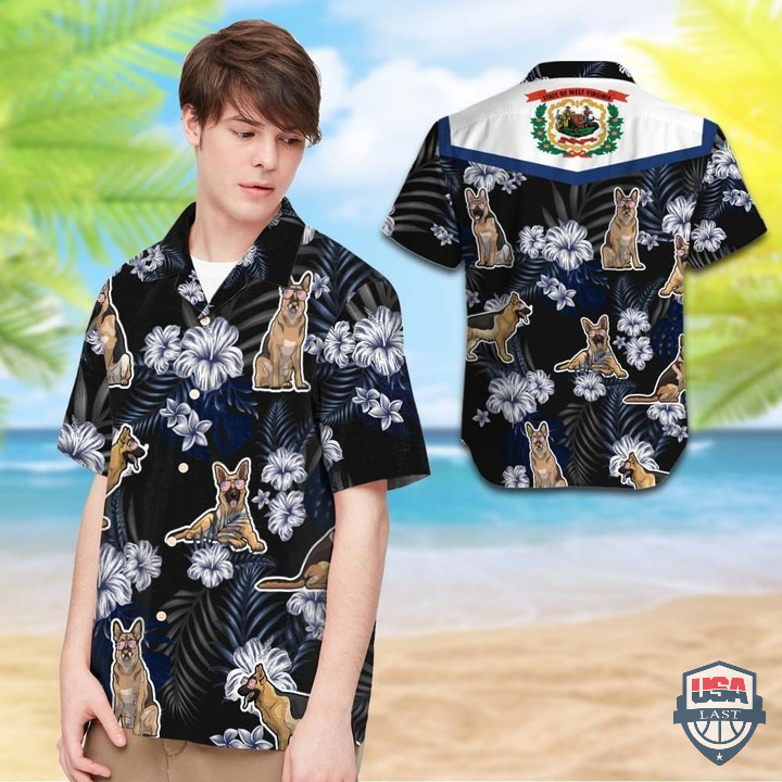 West Virginia German Shepherd Hawaiian Shirt – Hothot 060122