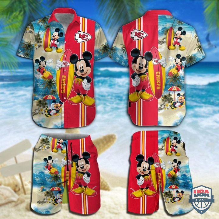Kansas City Chiefs Mickey Mouse Hawaiian Shirt Beach Short – Hothot 060122