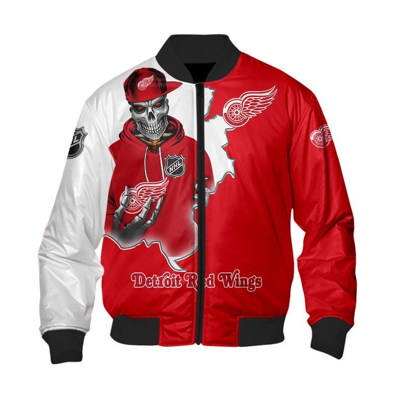 NHL Detroit Red Wings Death Skull Bomber Jacket – Hothot 250122