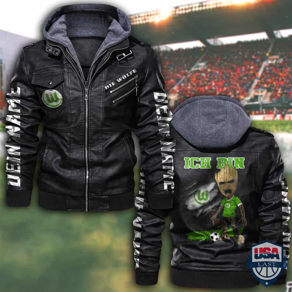NEW VfL Wolfsburg FC Custom Name Leather Jacket – Hothot 170122