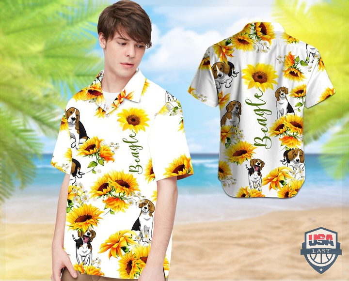 Beagle And Sun Flower Hawaiian Shirt – Hothot 080122