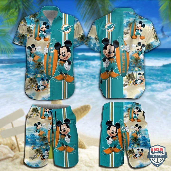 Miami Dolphins Mickey Mouse Hawaiian Shirt Beach Short – Hothot 060122