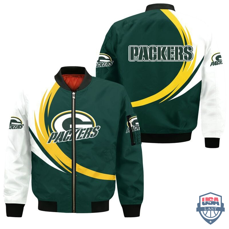 NFL Green Bay Packers Curve Design Bomber Jacket – Hothot 260122
