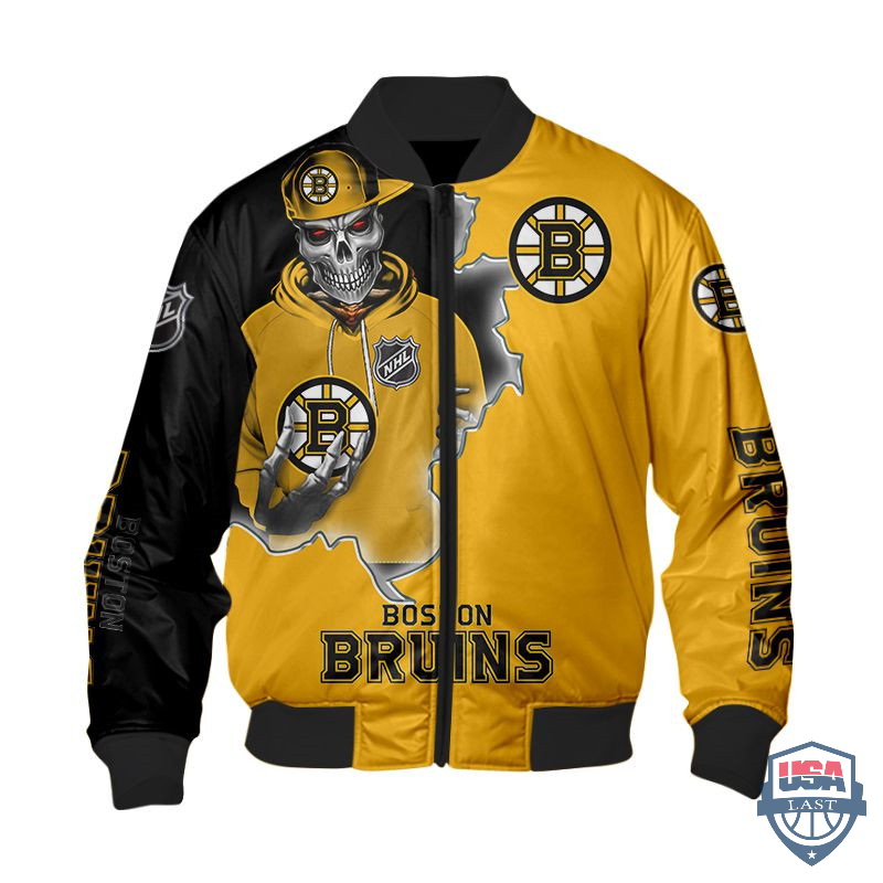 NHL Boston Bruins Death Skull Bomber Jacket – Hothot 260122