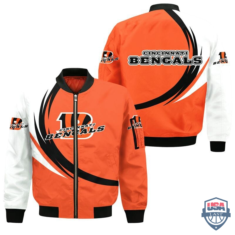 NFL Cincinnati Bengals Curve Design Bomber Jacket – Hothot 260122