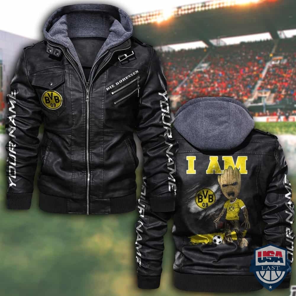 NEW Borussia Dortmund FC Custom Name Leather Jacket – Hothot 170122