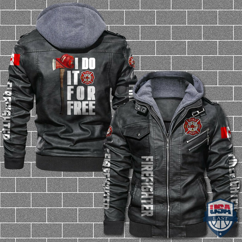 [Hot] Firefighter I Do It For Free Canadian Flag Leather Jacket – Hothot 180122