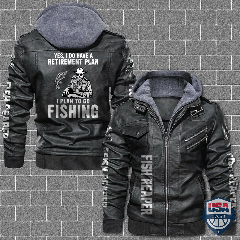 [Hot] Yes I Do Have A Retirement Plan I Plan To Go Fishing Leather Jacket – Hothot 180122