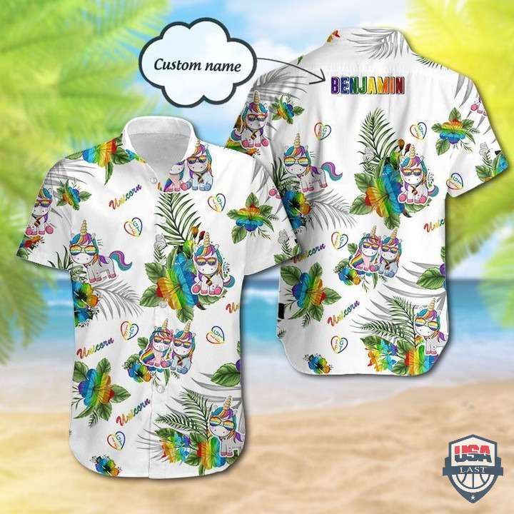 Unicorn LGBT Custom Name Hawaiian Shirt – Hothot 080122