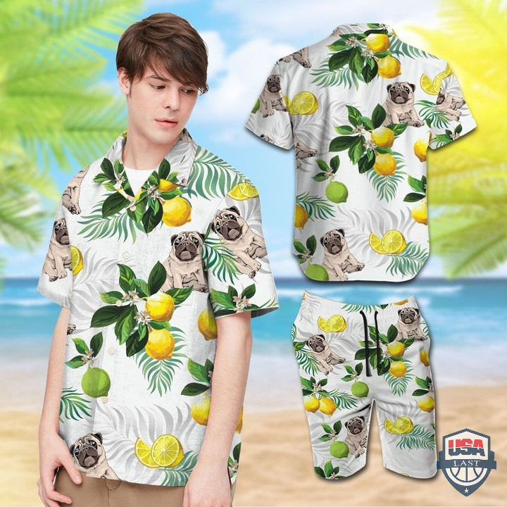 Pug Lemon Hawaiian Shirt Beach Shorts – Hothot 080122