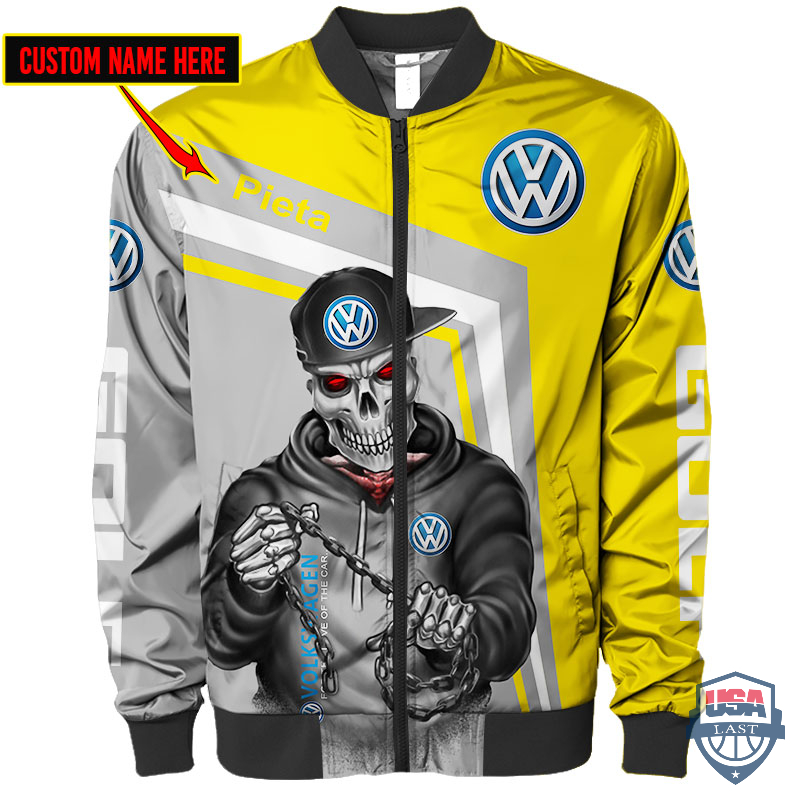 Volkswagen Skeleton Snapback Custom Name Bomber Jacket 01 – Hothot 270122