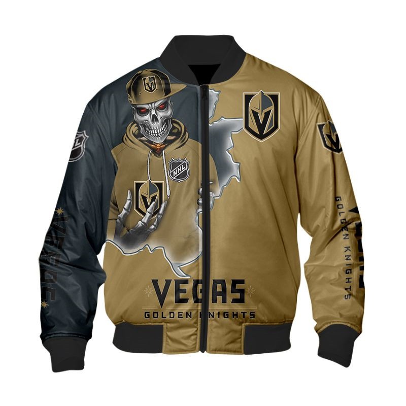 NHL Vegas Golden Knights Death Skull Bomber Jacket – Hothot 250122