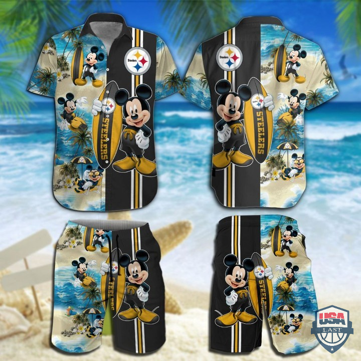 Pittsburgh Steelers Mickey Mouse Hawaiian Shirt Beach Short – Hothot 060122