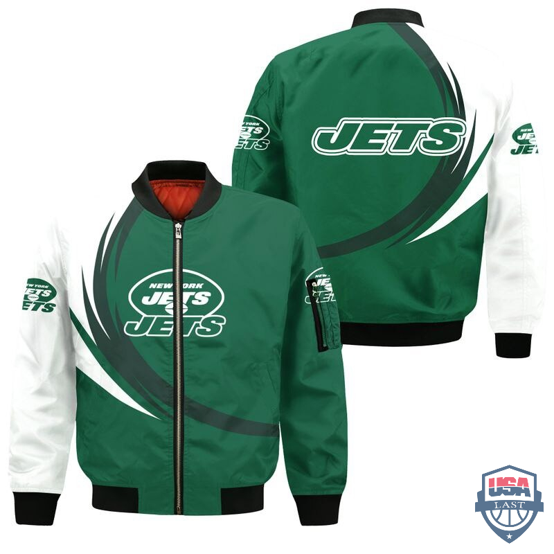 NFL New York Jets Curve Design Bomber Jacket – Hothot 260122