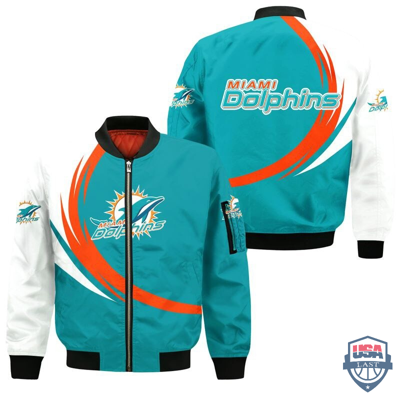 NFL Miami Dolphins Curve Design Bomber Jacket – Hothot 260122