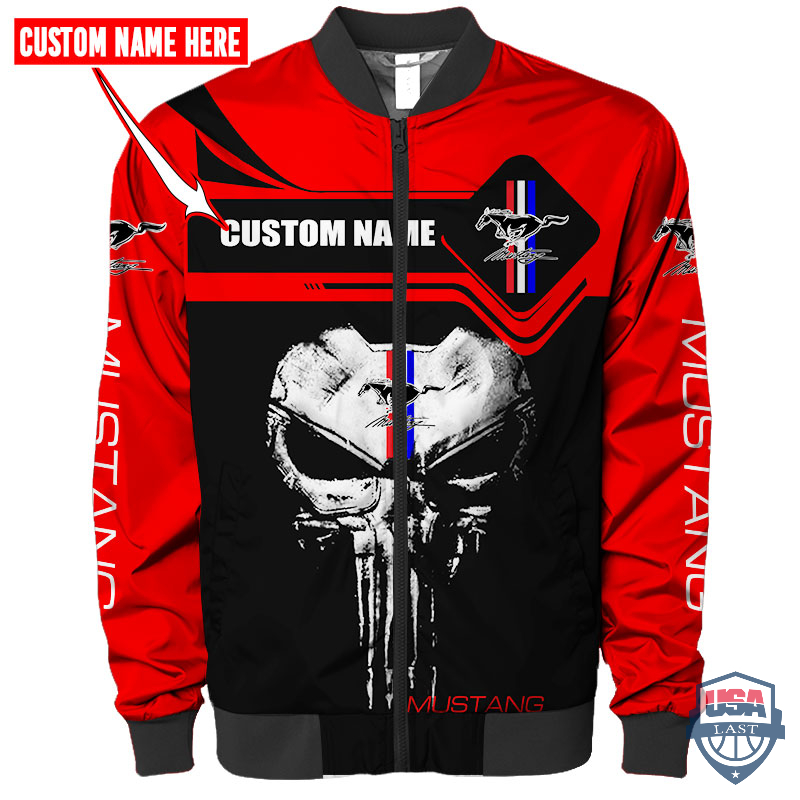 Personalized Ford Mustang Punisher Skull Bomber Jacket – Hothot 270122