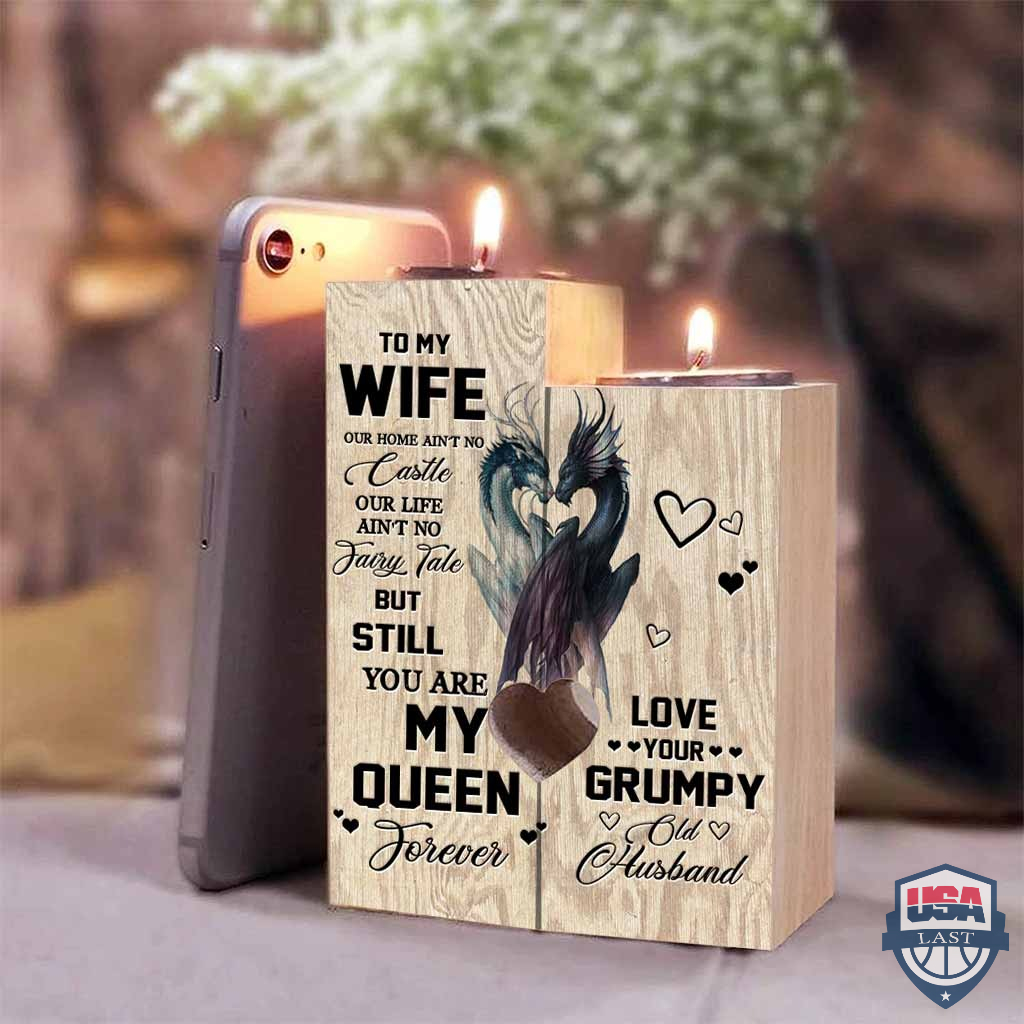 To My Wife Dragon Couple Candle Holder – Hothot 050122
