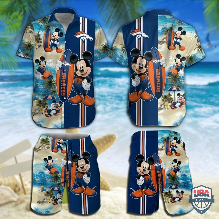 Denver Broncos Mickey Mouse Hawaiian Shirt Beach Short – Hothot 060122